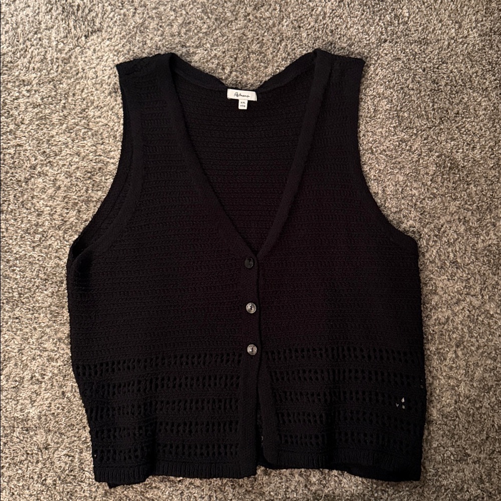 Crochet button up top